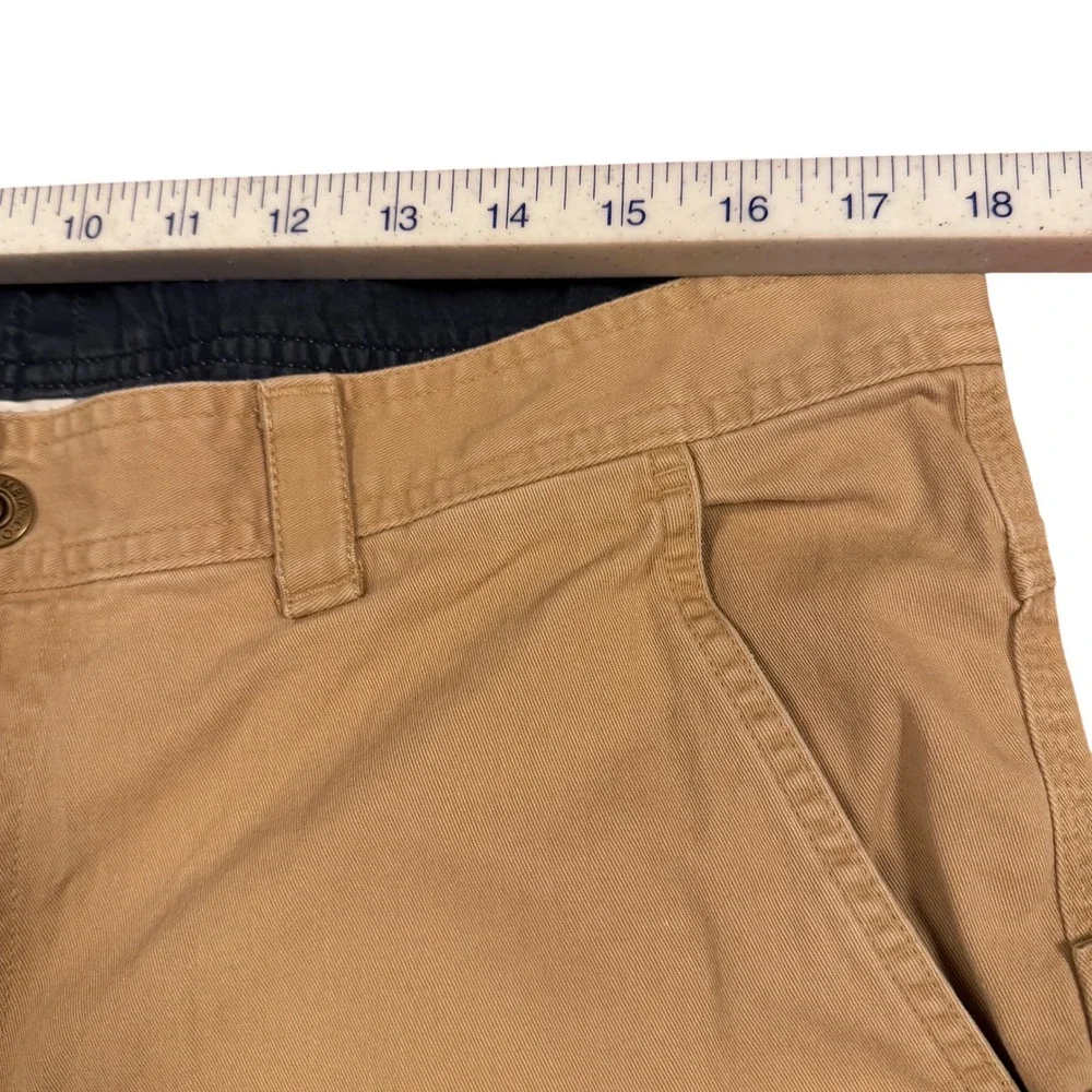 Columbia Mens Utility Khaki Pants Tan Straight‎ Leg Workwear 36x32